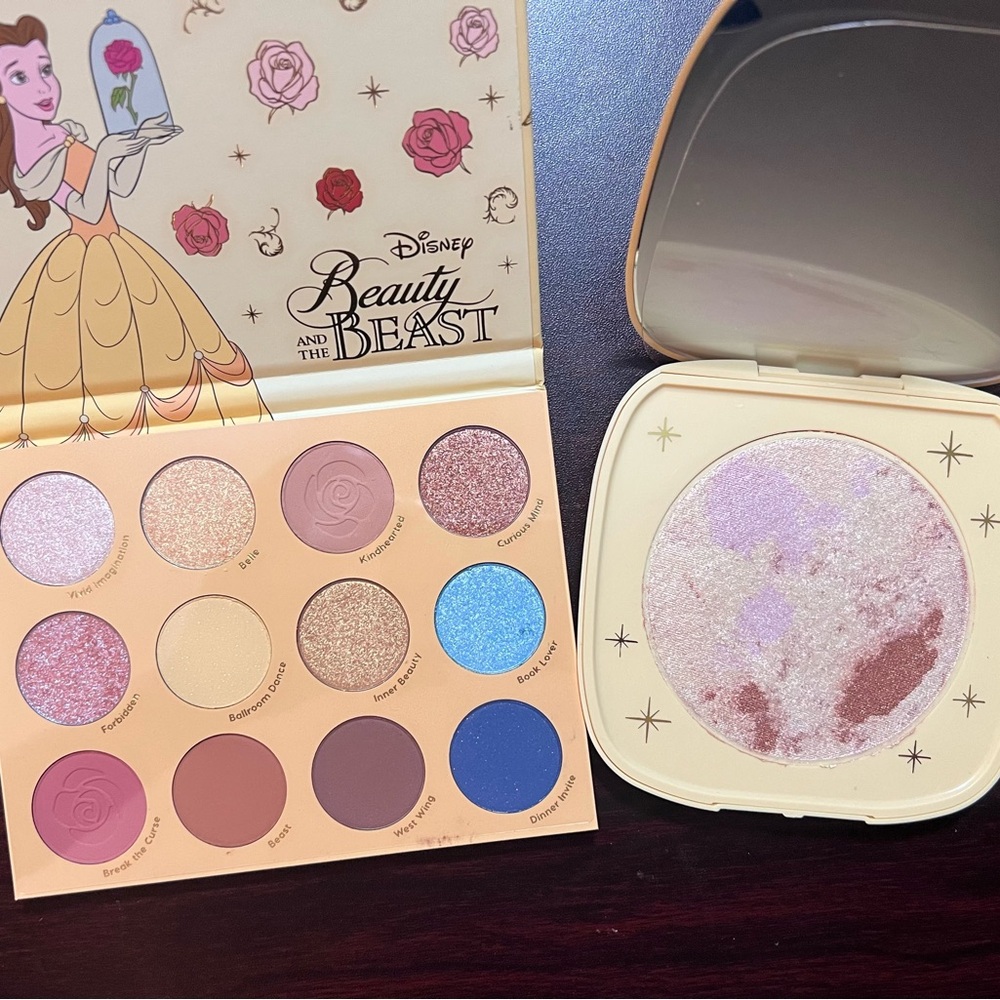 ColourPop Beauty and the Beast Palette and Highlighter- New With Boxes.